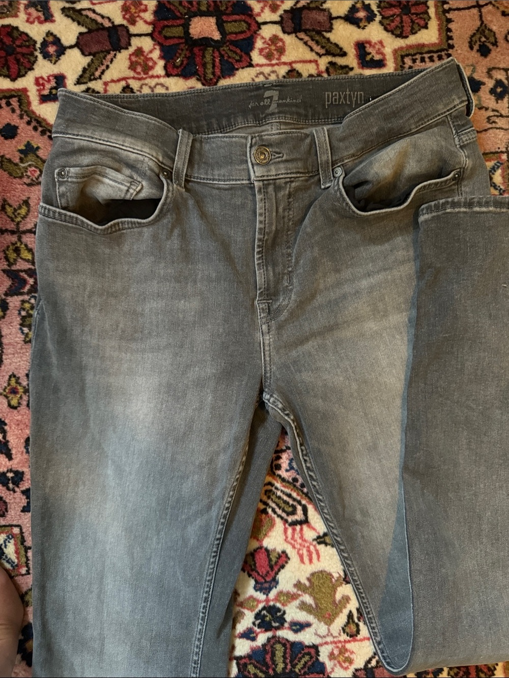 7 For All Mankind Gray Wash Denim Jeans